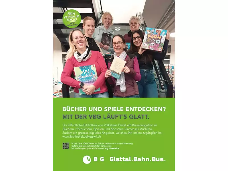 Sujet Verein im Fokus: Bibliothek Volketswil