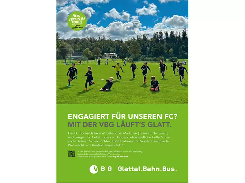 Sujet Verein im Fokus: FC Buchs-Dällikon / Team Furttal Zürich