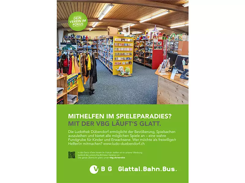 Sujet Verein im Fokus: Ludothek Dübendorf