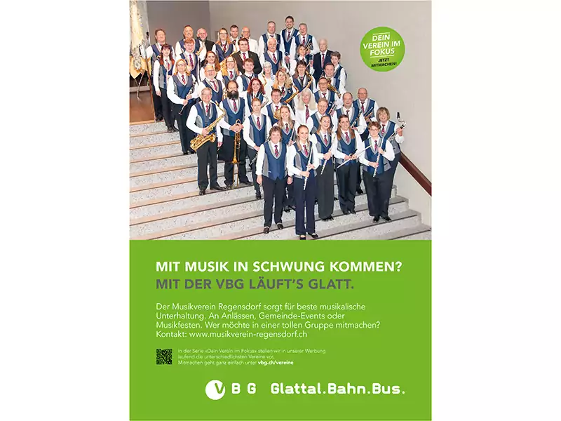 Sujet Verein im Fokus: Musikverein Regensdorf