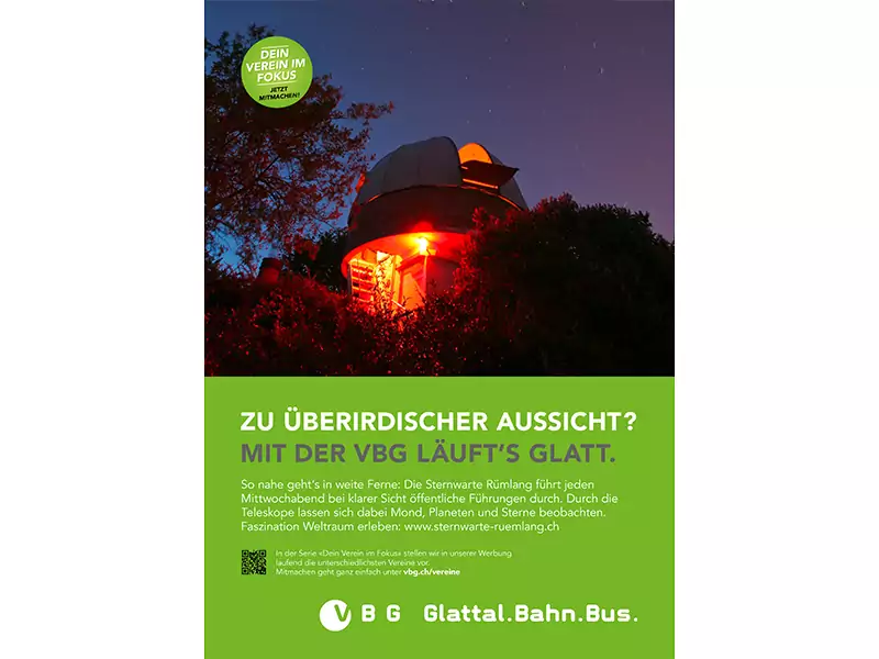 Sujet Verein im Fokus: Sternwarte Rümlang