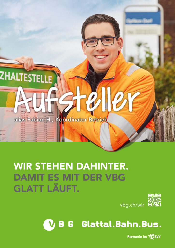 VBG - Wir stehen dahinter - Sujet "Aufsteller"