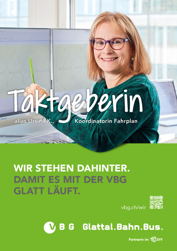 VBG - Wir stehen dahinter - Sujet "Taktgeberin"